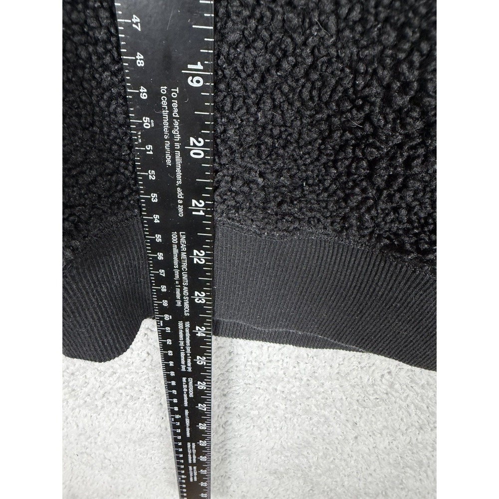 AMI Paris Heart Logo Textured Boucle Sweatshirt Black Woman's Size S - Picture 9 of 10